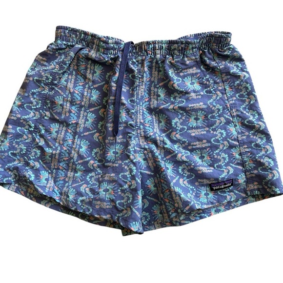 Patagonia Pants - Patagonia Women's Baggies Shorts Relaxed Fit Current Blue Small Outdoor Hiking